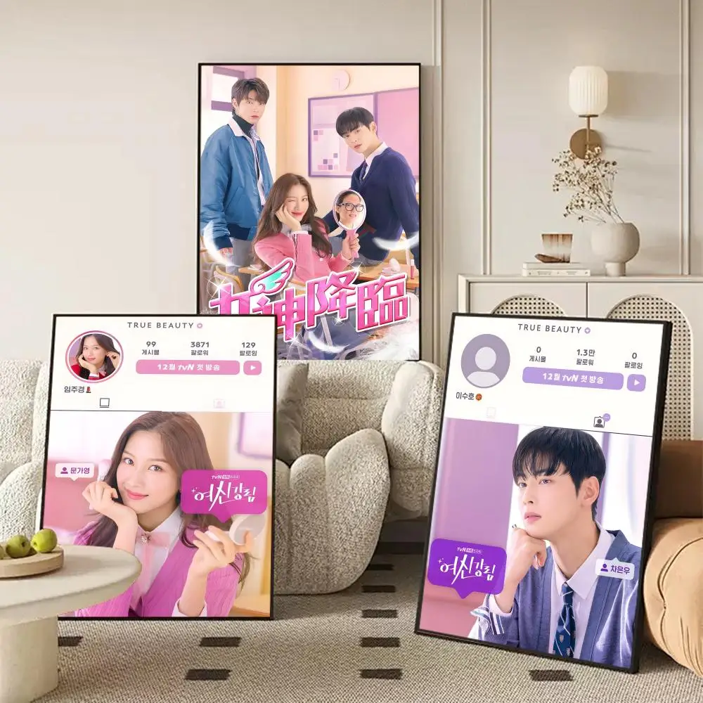 True B-Beauty TV-Poster, Aufkleber, HD-Gemälde, selbstklebende Kunst für Schlafzimmer, Wohnzimmer, Heimdekoration, moderne Wandaufkleber, Geschenk