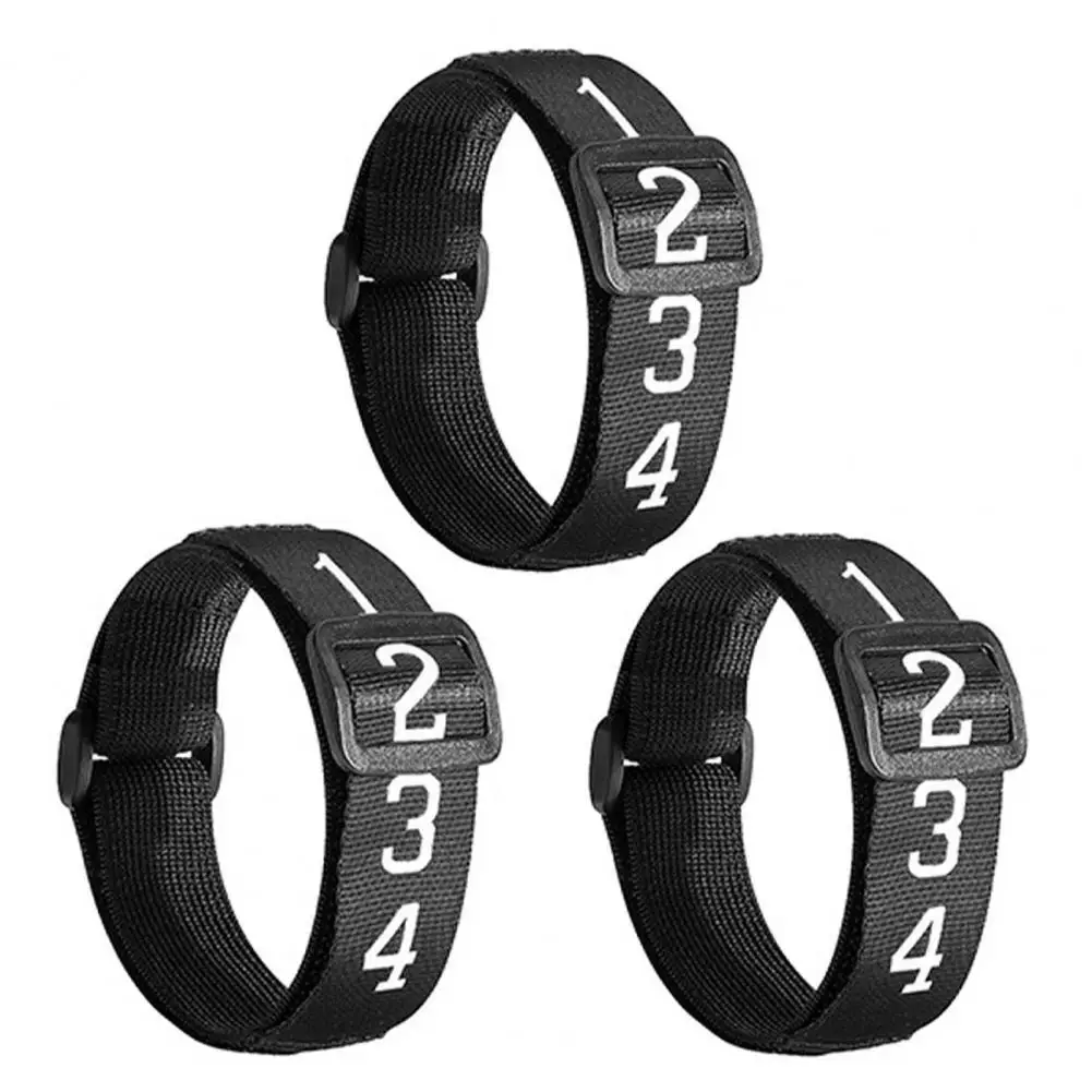 탄성 손목 밴드 축구 손목 표시기 축구용 번호가 매겨진 손목 다운 표시기가 있는 조정 가능한 축구 심판 장비