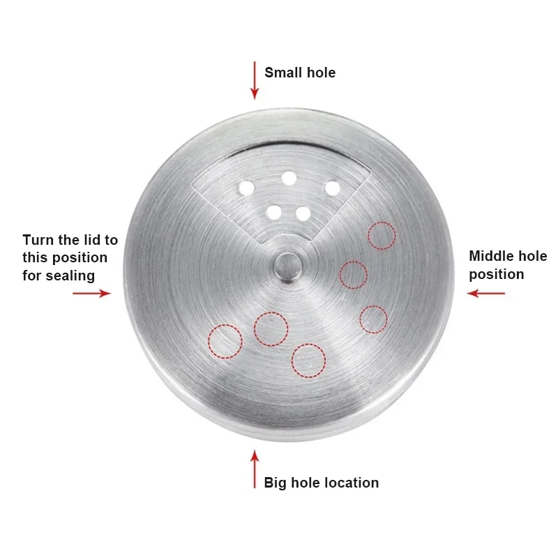 Frascos de acero inoxidable para condimentos, botella giratoria de vidrio para esparcir, olla para barbacoa, palillo de dientes para pimienta, salero