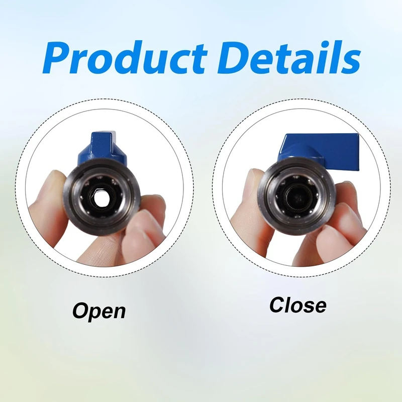 Pressure Washer Ball Valve Kit 1/4 Quick Connector and M22 14mm for Power Washer Hose Switch On/Off for Car Wash Stainless Steel