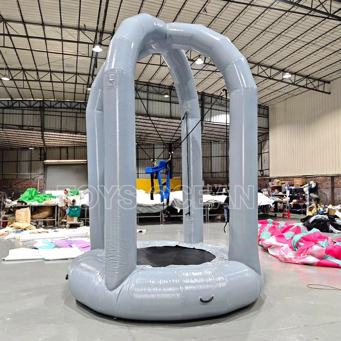 แทรมโพลีนบันจี้จัมพ์แบบเป่าลม, - Kids Outdoor Jumping Toys บทวิจารณ์และราคา