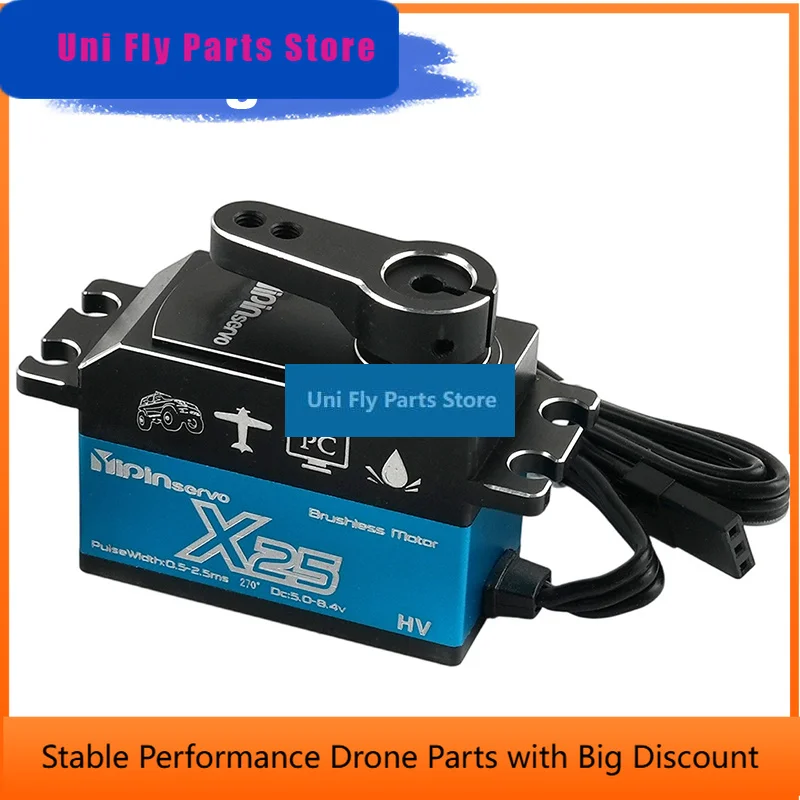 SkyDElGXservo 25KG Brushless Motor X25 Low Profile Digital Servo Full Metal Gear HV 5.0-8.4V For 1/10 RC Drift Touring Car Boat