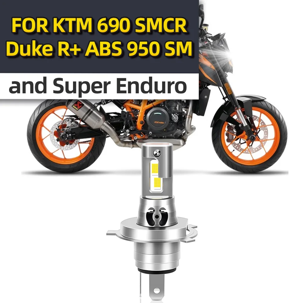 

Motorcycle H4 9003 HB2 LED Moto Light Hi/Lo Beam Motorbike Headlamp 15000LM For KTM 690 SMCR Duke R+ ABS 950 SM and Super Enduro