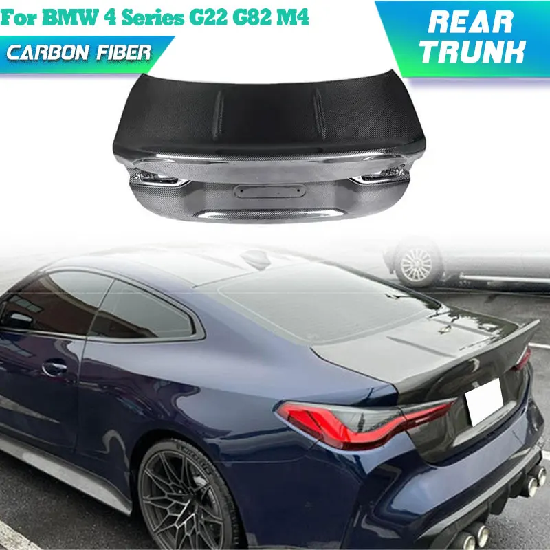 

Carbon Fiber Car Rear Trunk Boot Cover for BMW 4 Series G22 G82 M4 Coupe 2D 2021-2023 Replacement Rear Trunk Boot Lid Body Kit