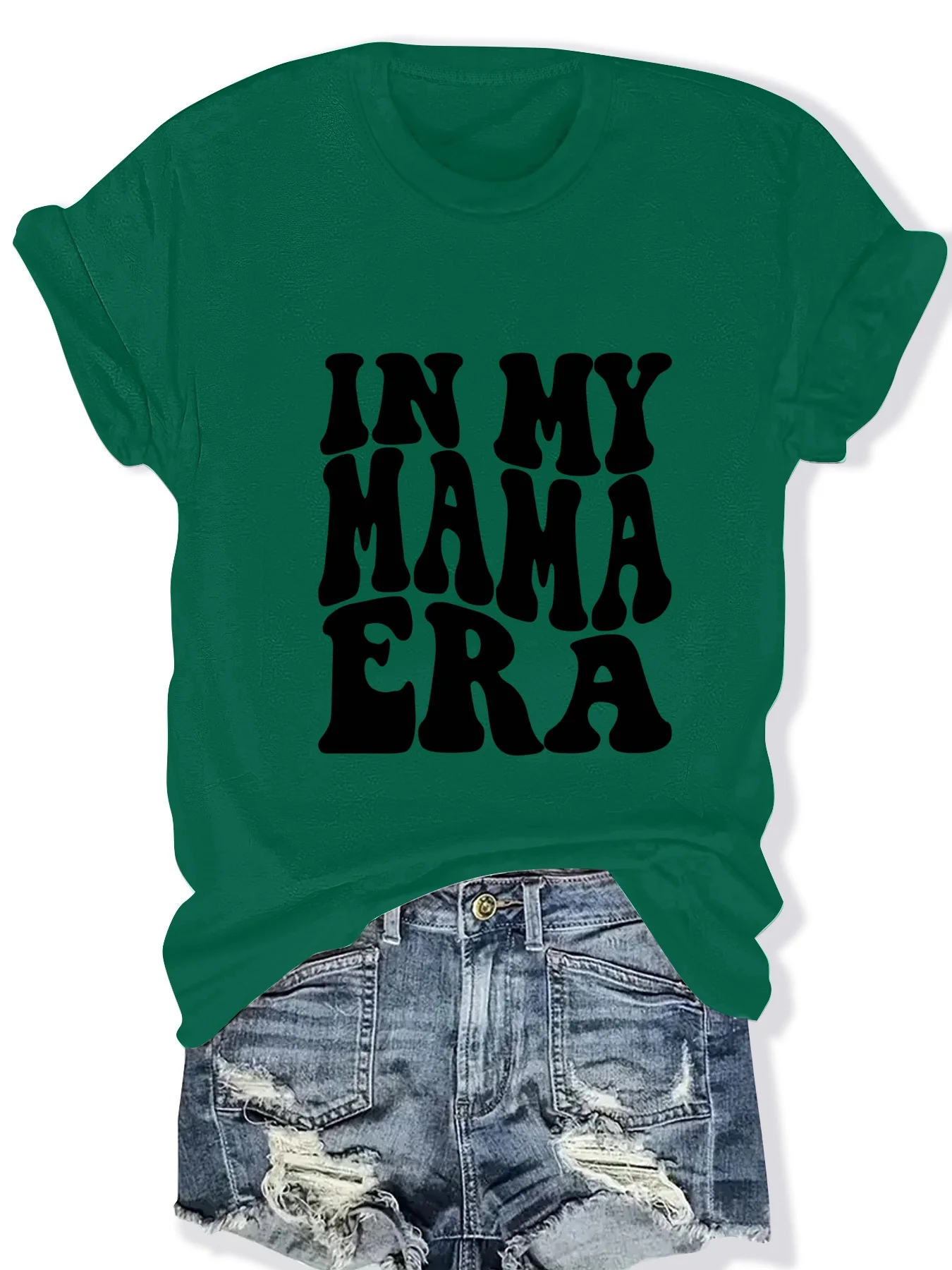 

Fashionable Ladies round Neck Short Sleeve T-Shirt with Letter Pattern Print Casual Comfortable Women's Top