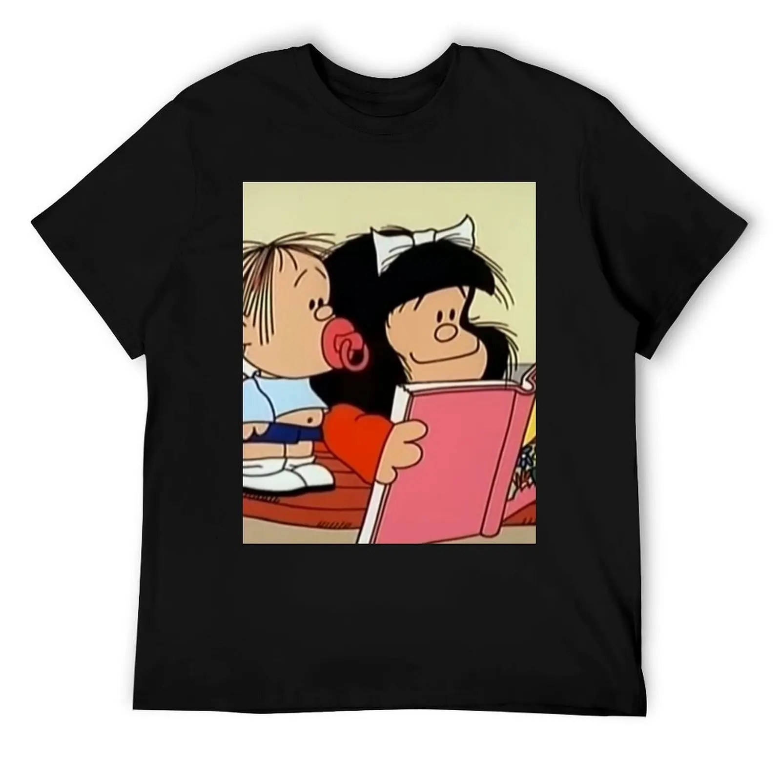 

Mafalda Quino Comics T-Shirt man t shirt graphic printed t shirts for man man t shirt summer T-Shirt