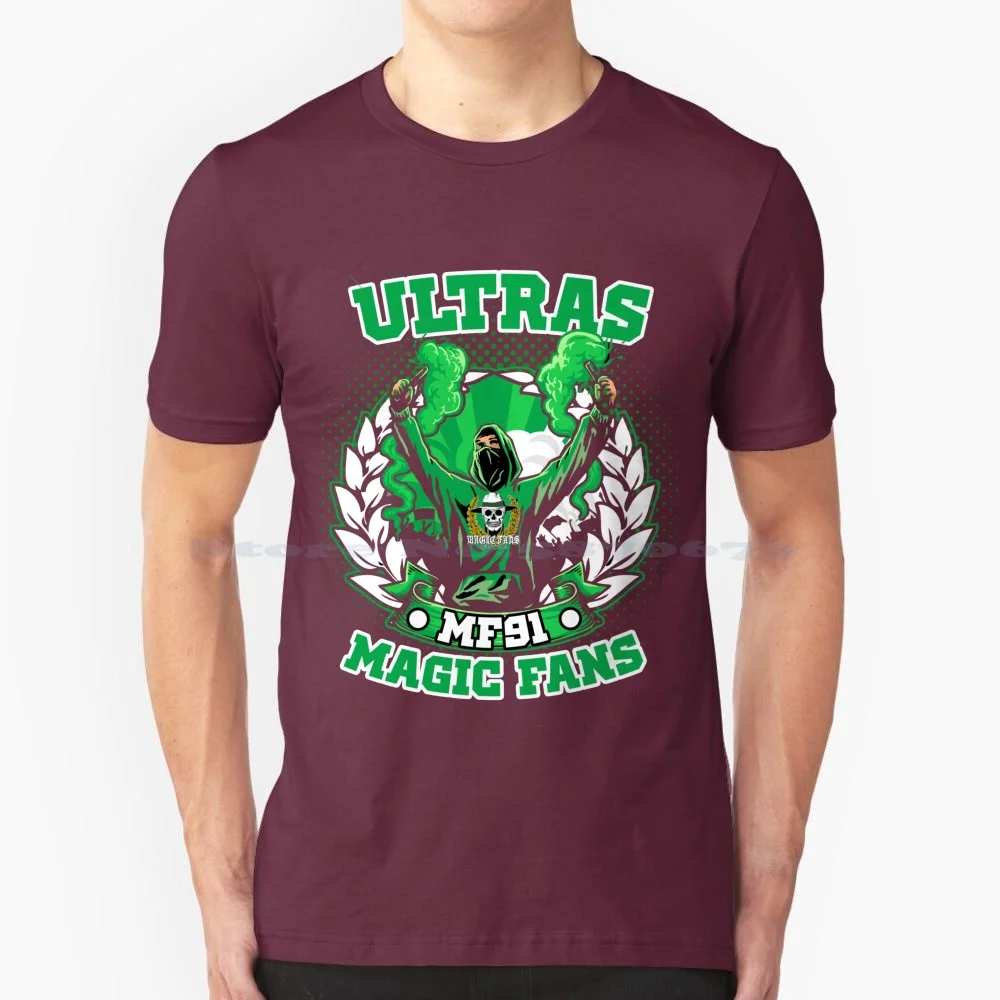 Ultras Magic Fans T Shirt 100% Cotton Tee Football Ultras Magic Fans 1991 St Etienne Magic Fans Ultras North Stand Ultra