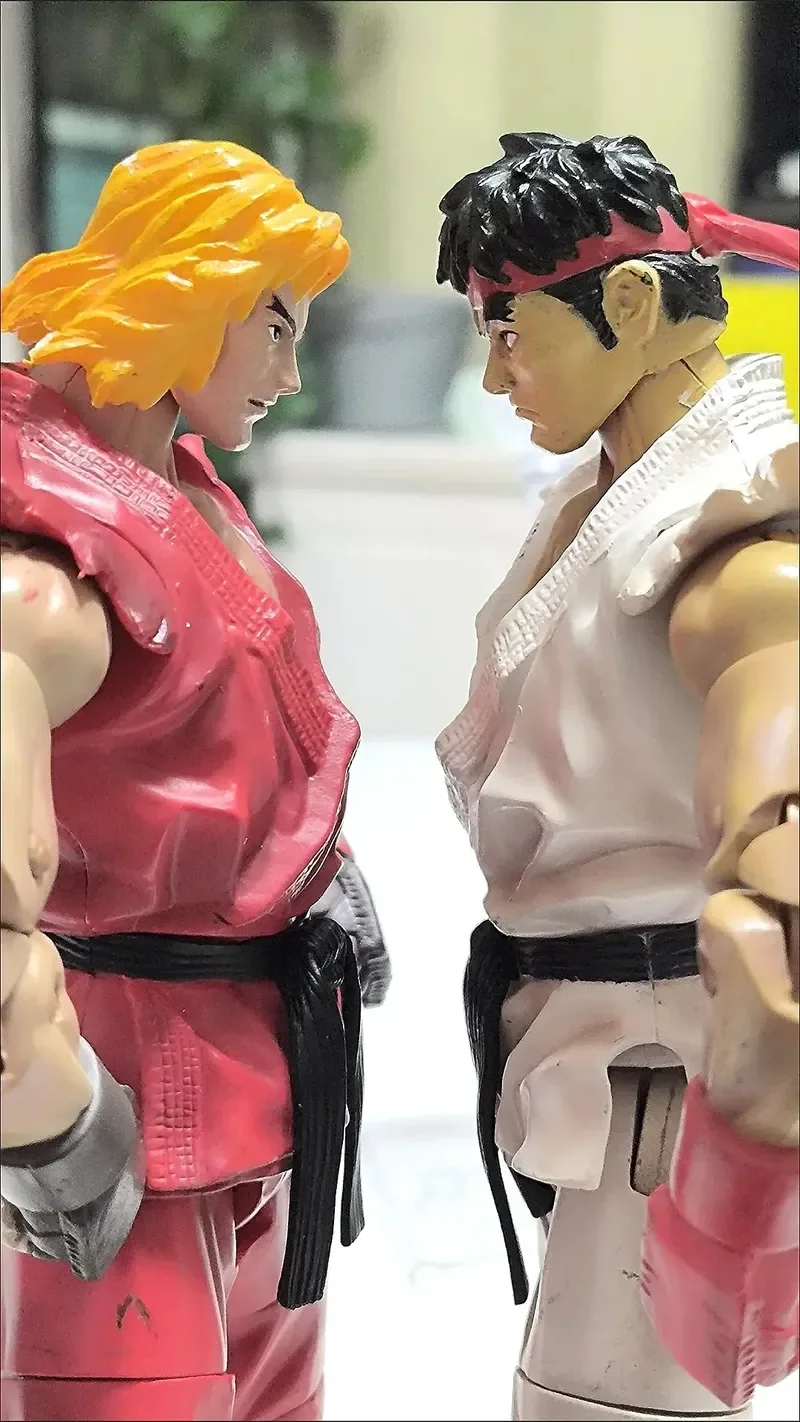 19cm Street Fighter Action Figure Capcom Vs Snk Figures Genuine Bulk Iori Yagami Takashi Ryu Ken King Figurine Toys Game Gift