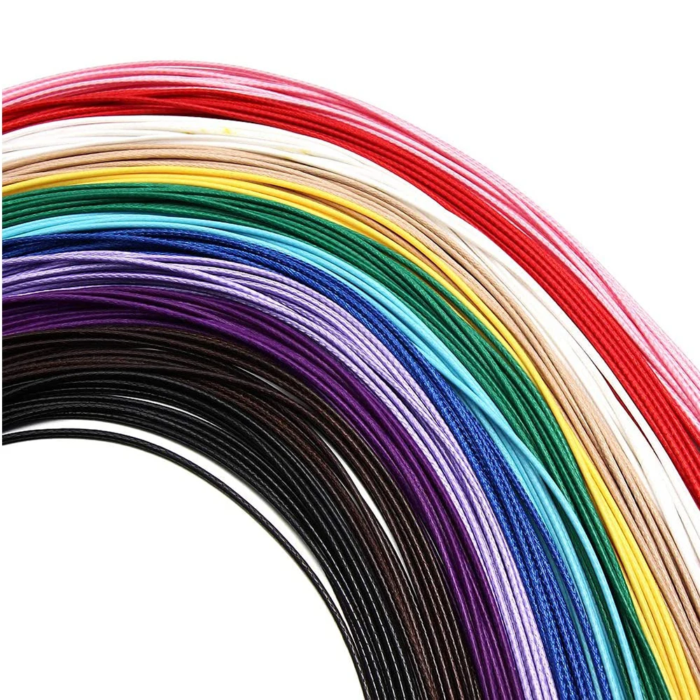 10Pcs/lot 1.5mm Colorful Fauxs Leather Cord 50cm Braided Rope with Clasp for DIY Jewelry Making Necklace Bracelet Accessories