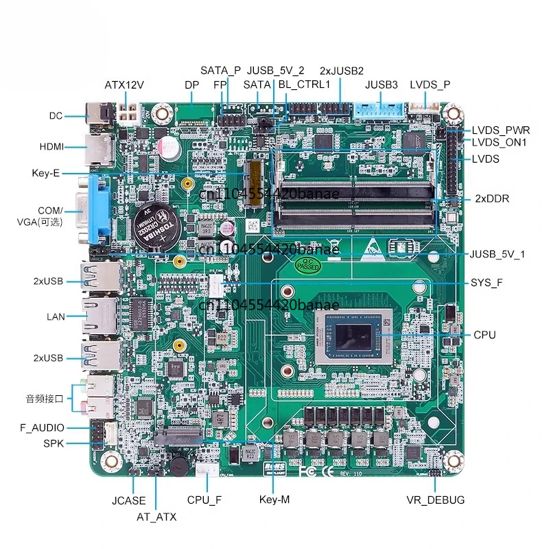 ITX Motherboard AMD7640/8845hs Mini Small Host Micro Desktop Computer for Commercial Office and Home Use