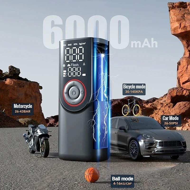 150PSI Wireless Car Air Compressor Electric Portable Smart Car Tire Air Pump for Car Motorcycle Bike Tire Boat Ball