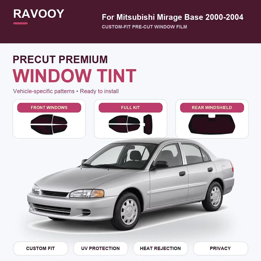 premium-precut-window-tint-kit-front-windows-rear-windows-rear-windshield-for-mitsubishi-mirage-base-2000-2004-nano-ceramic-film