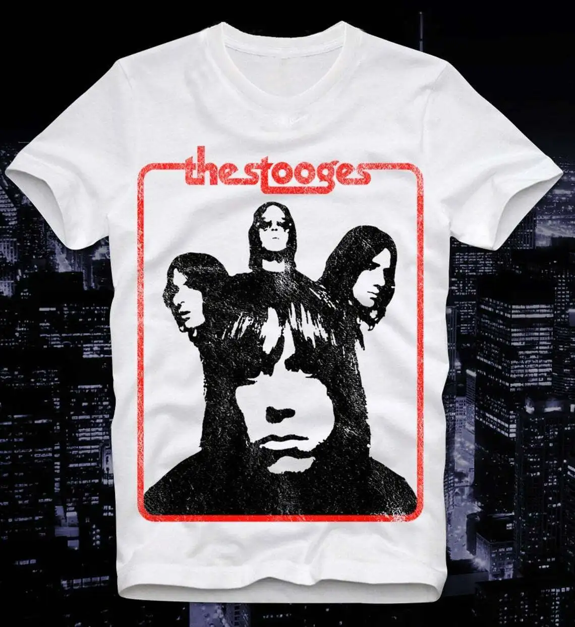 Rare The Stooges And Iggy Pop Punk Rock Cotton Black Men All Size T-shirt AA426