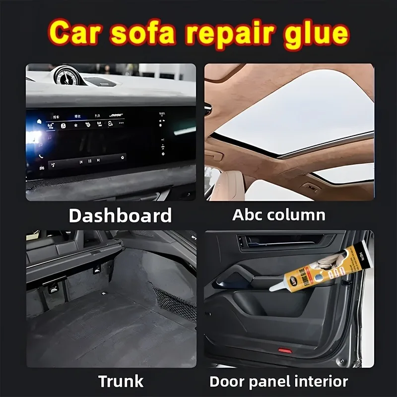 KJM Automotive Sealant Adhesive: Fixes Interior Plastic/Leather Seats & Bonds Windproof Sealing Strips image 6