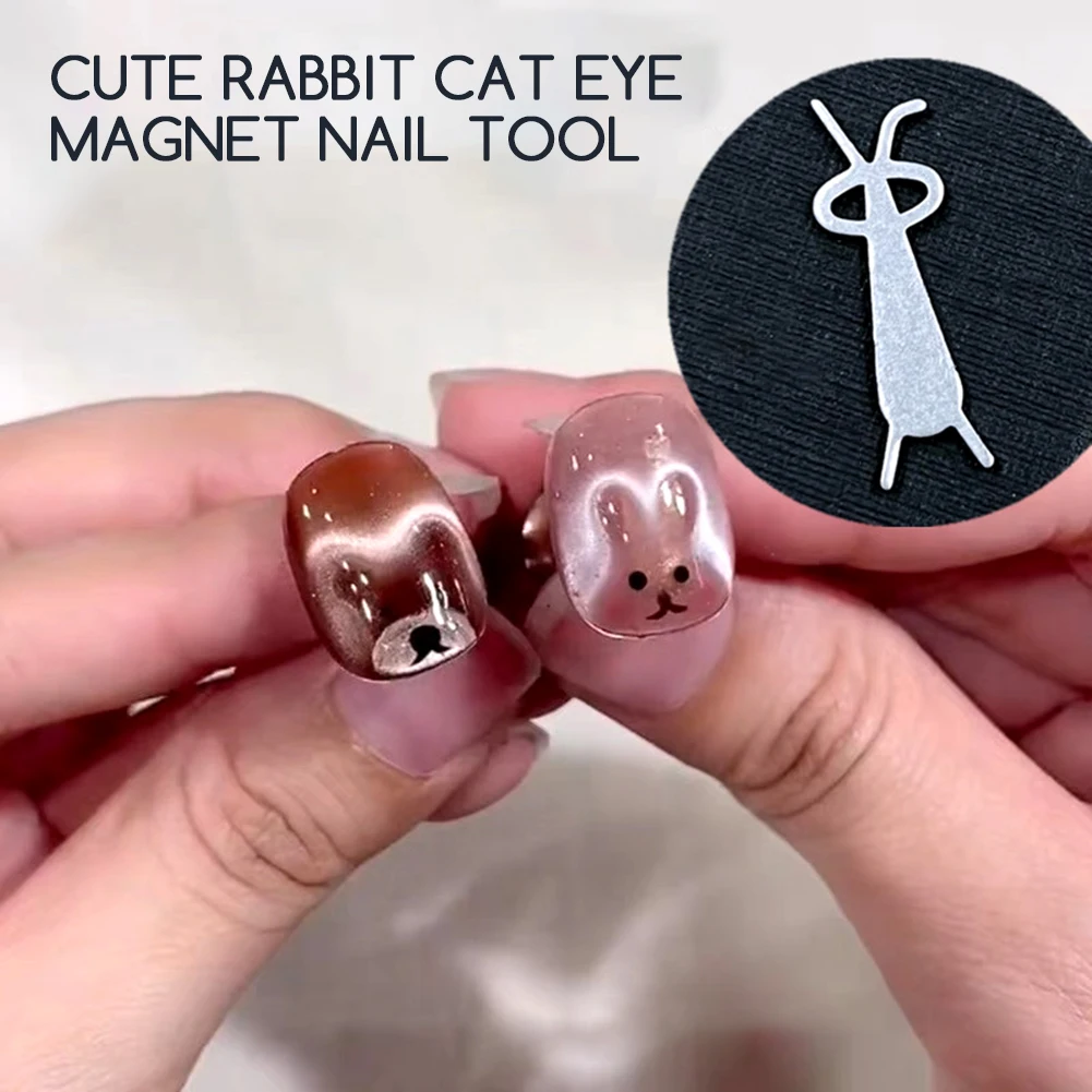 Magneti per conigli per smalto gel per occhi di gatto Magneti a forma di conigli per unghie Strumento multiuso per nail art magnetico per occhi di gatto