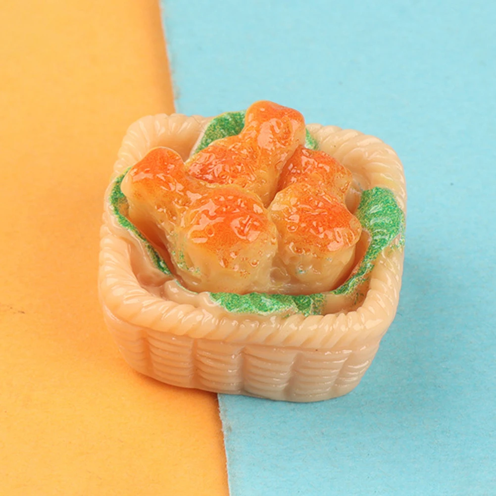 

12 Pcs Food and Play Ornaments Mini Snack Model Decorations Dollhouse Accessories