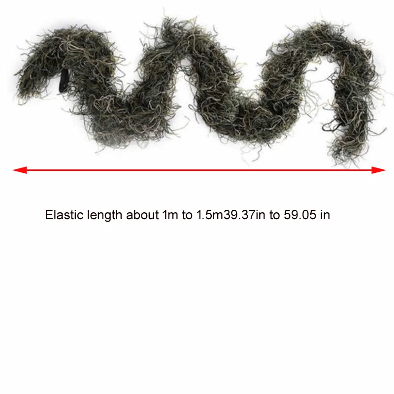 Outdooor Jungle Desert color Grass style Hunting Wrap Rope Ghillie Suits Stuff Cover For Camouflage Hunt Clothing Parts Elastic