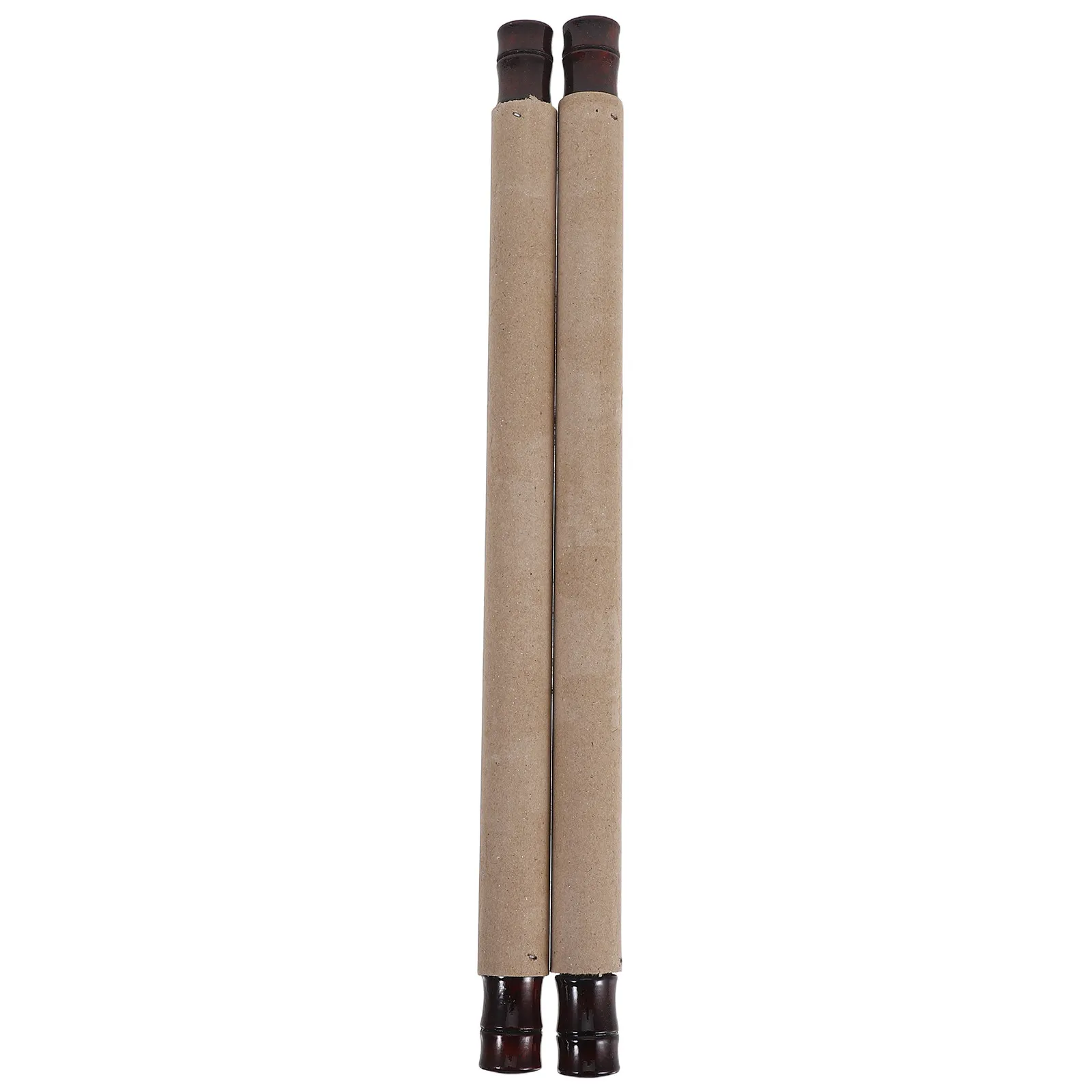2Pcs Sturdy Wood Scroll Rods with Shaft Heads Enhance Art Display Protect Calligraphy Paintings Photography Posters DIY Scroll