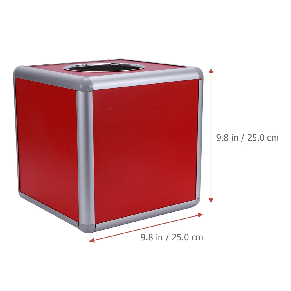 

1pc Aluminum Alloy Lottery Box For Raffle Balls Tickets Party Game Storage Organizer Birthday Party Supplies Donation Box