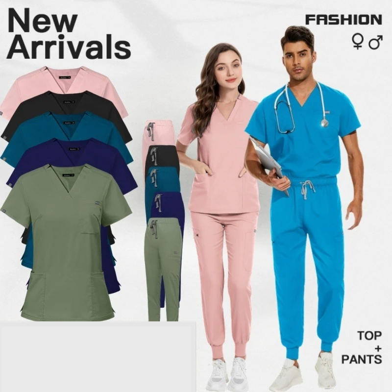 

Nurse Uniform Female Pet Hospital Doctor Men's Sportswear Nursing Pants Neutral Work Clothes Beauty SPA Work Clothes