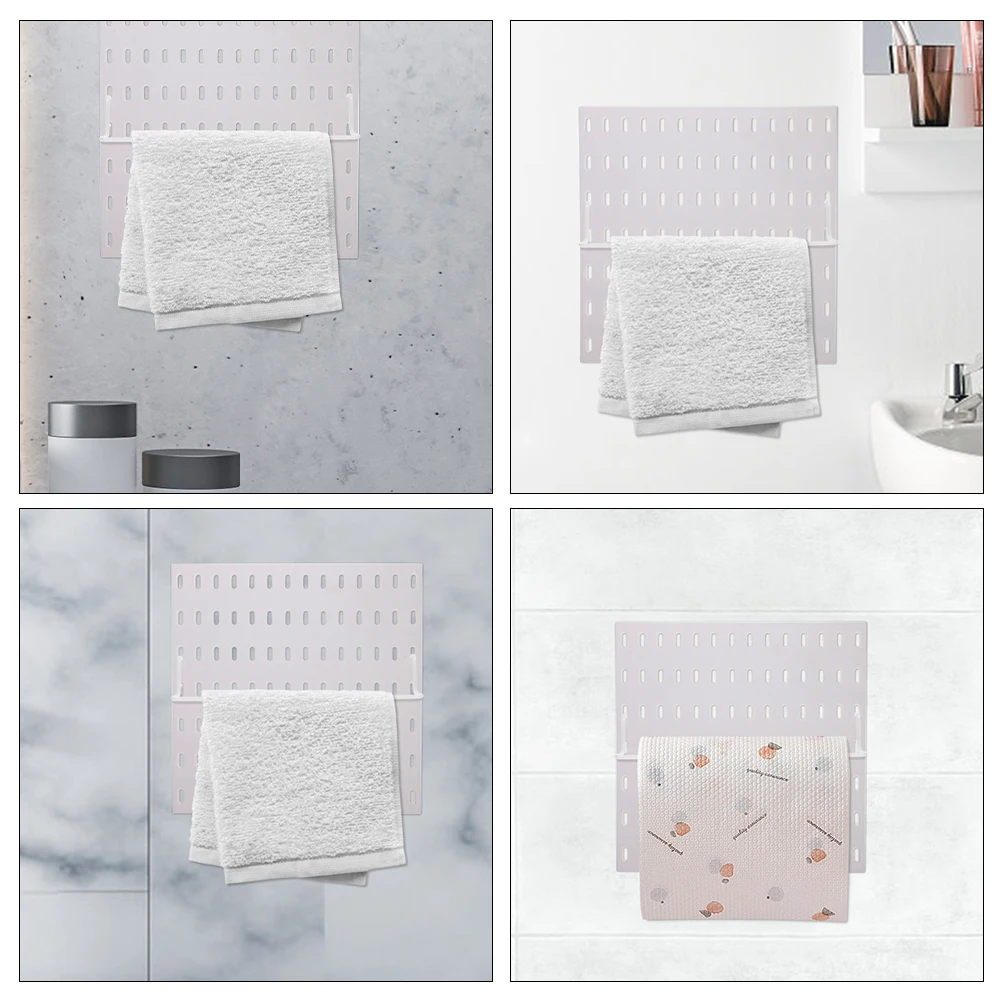 

Pegboard Dishcloth Holder Expandable Hooks White Universal Hanger Paper Towel Rack Storage Pegboard Accessories