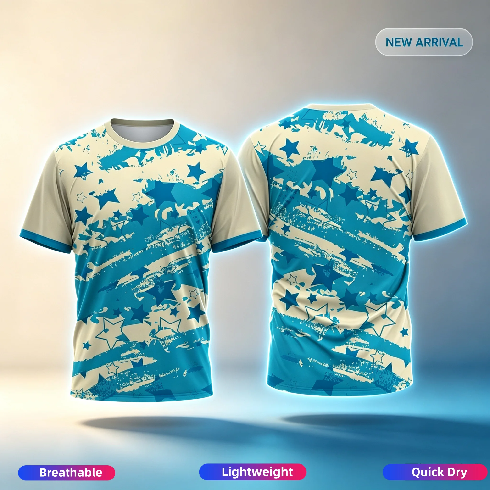 2026 Men's T-Shirts Crew Neck Short Sleeve Colourful Print Tennis Running T-Shirt Casual Comforts Outdoor Sportswear Tops