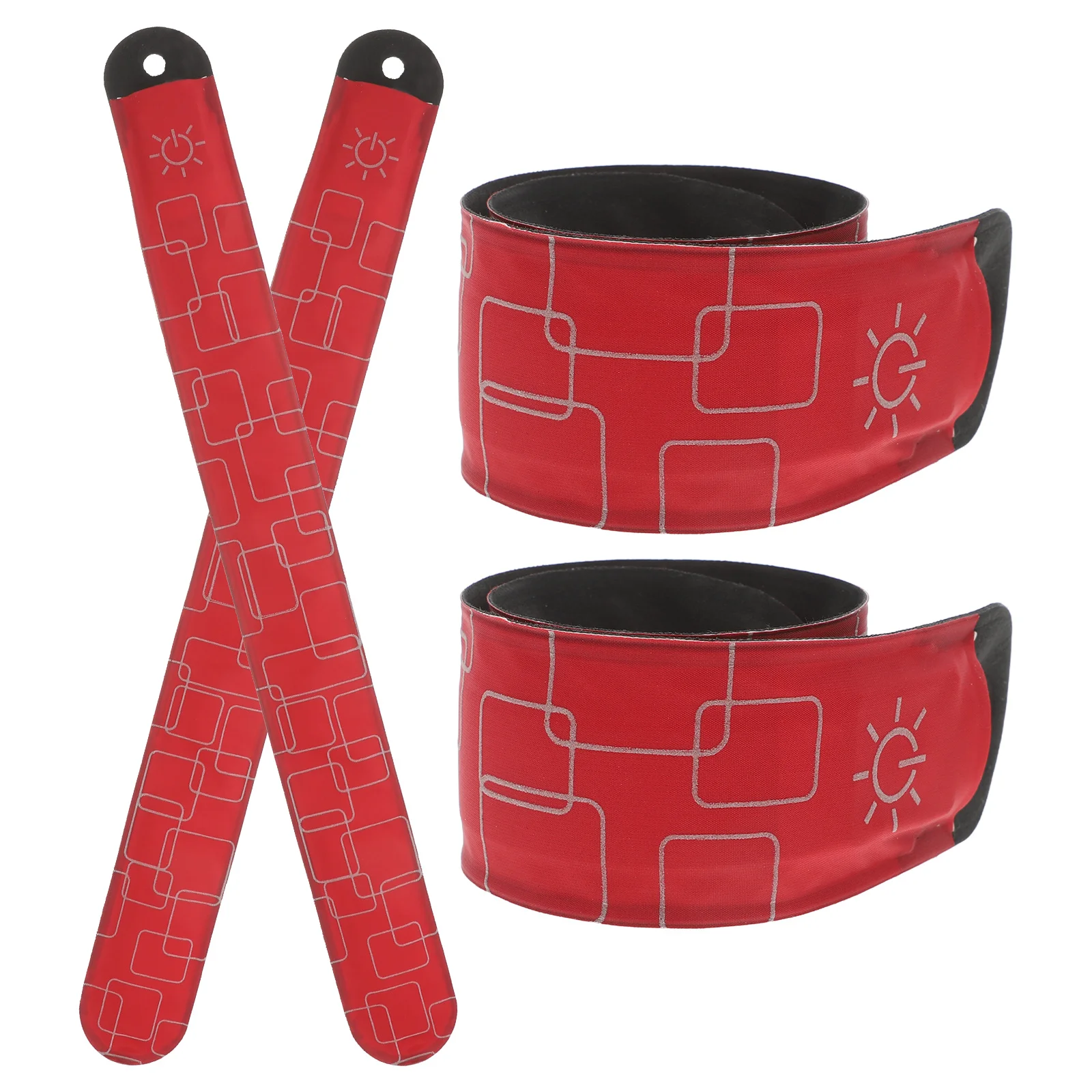 4 個の LED 馬脚バンド明るい照明屋外夜間乗馬サイクリングランニング視認性安全反射アームバンド