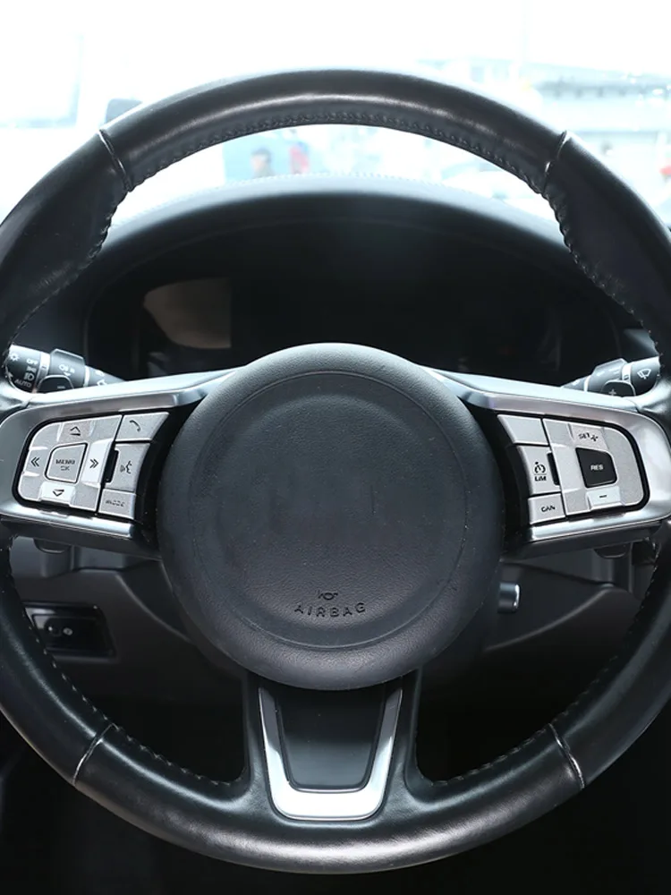 Für Jaguar XE XF F-PACE E-PACE F-TYPE Aluminium Legierung Auto Lenkrad Taste Pailletten Dekorative Schutz Aufkleber Zubehör – Detail 2