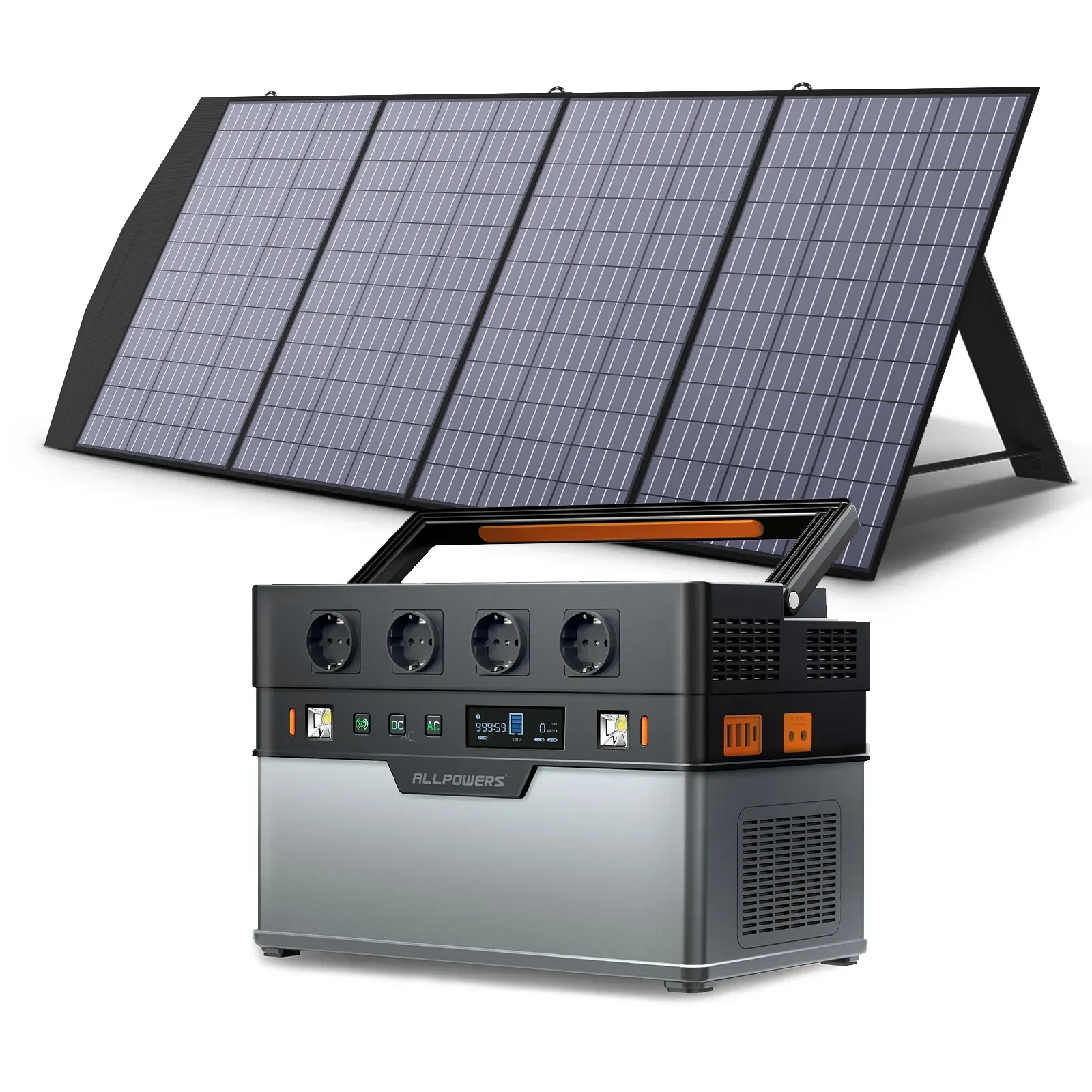 Portable solar Power Station 700W / 1500W Outdoor Generators, 110  230V Battery Backup With Mobile 200W Solarpanel