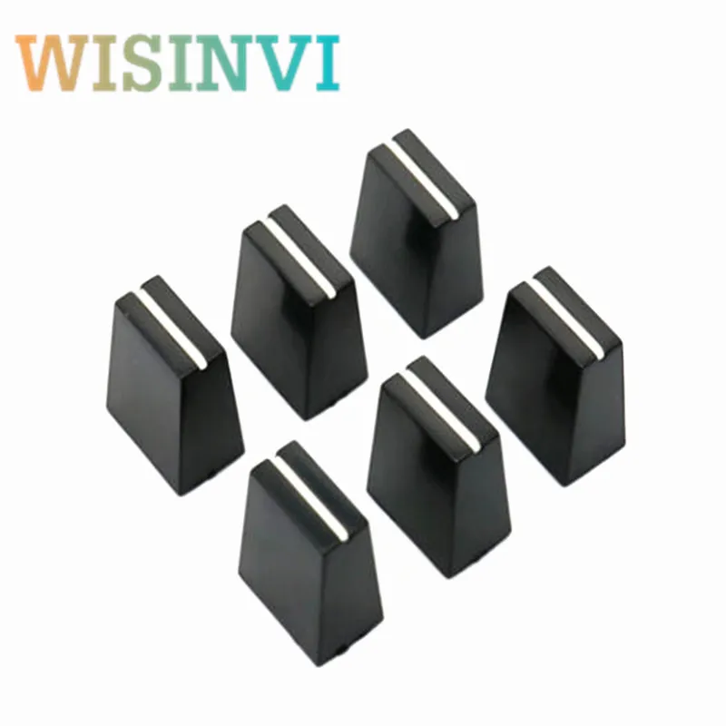 10pcs 13×8×13mm Plastic Fader Knob 4mm Hole Slider Knob for Slide Potentiometer Audio Mixer Console Volume Control