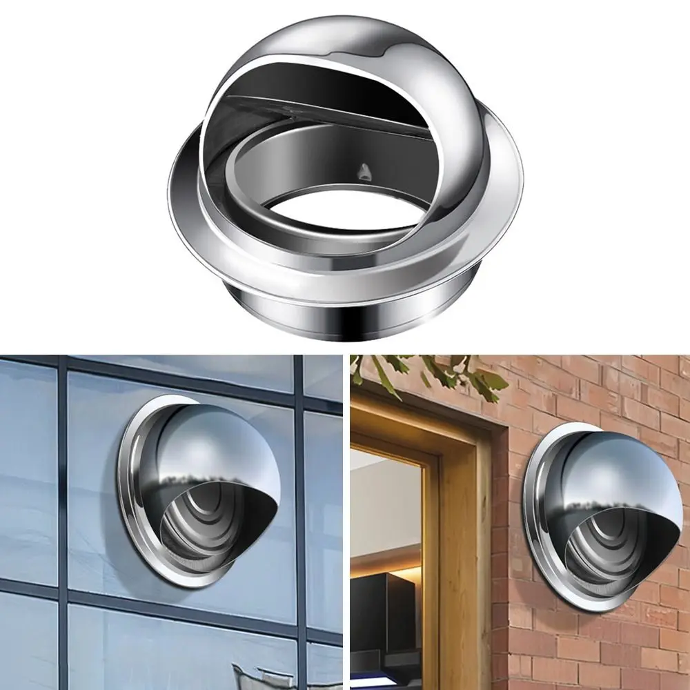 

Durable Stainless Steel Chimney Cap Exterior Wall Exhaust Hood Ventilated Rain Cap Air Outlet Fireplaces