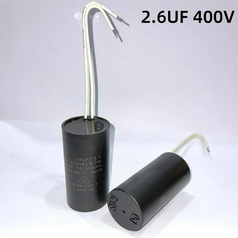 

5 шт., 400 В, 2,6 мкФ, конденсатор для работы двигателя — универсальная замена циркуляционного насоса и воздуходувки для настенного газового котла
