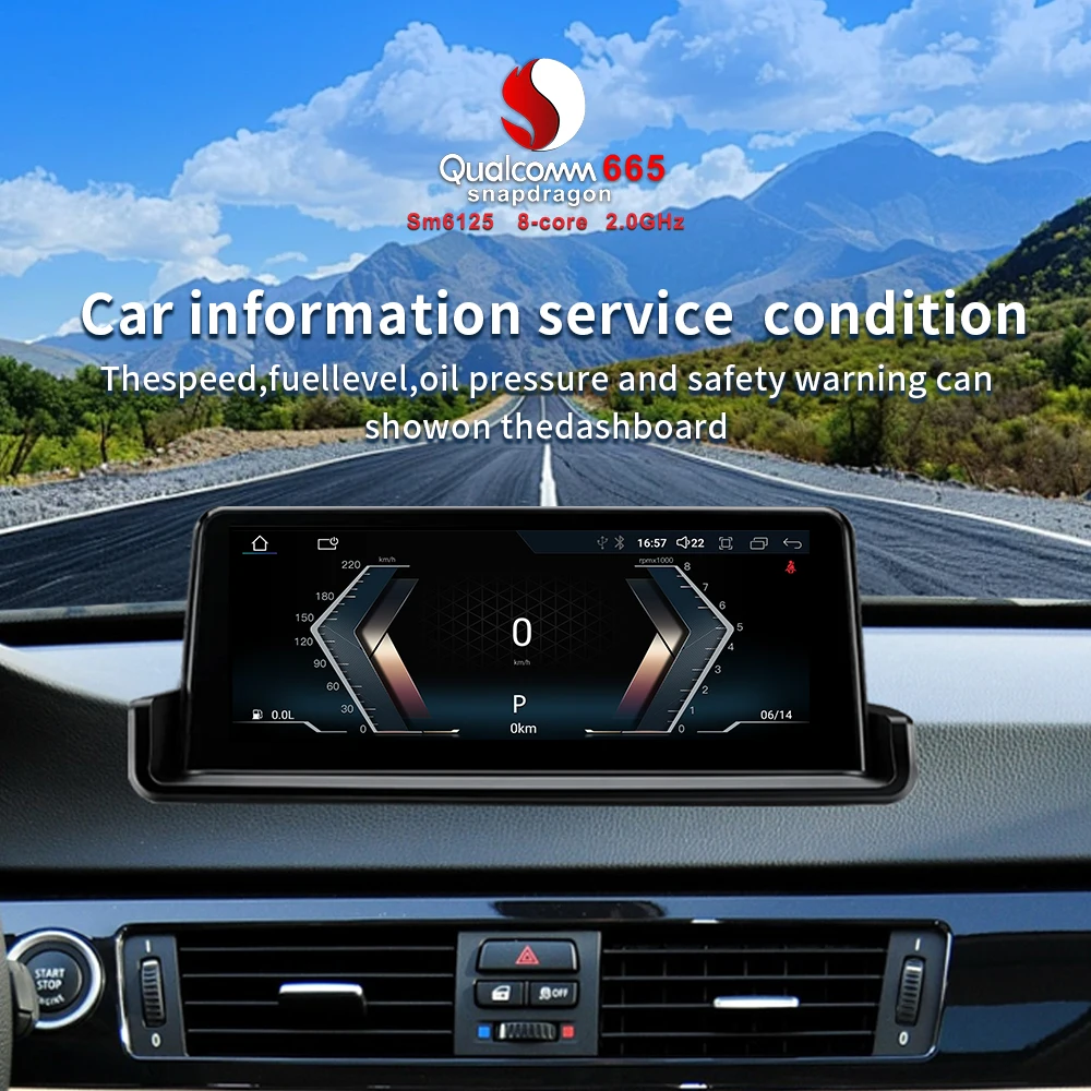 وحدة رأس Android14 مقاس 10.25 بوصة/12.3 بوصة لشاشة اللمس عالية الدقة من السلسلة E90 E91 E92 مع CarPlay اللاسلكي ونظام تحديد المواقع التلقائي Android #3