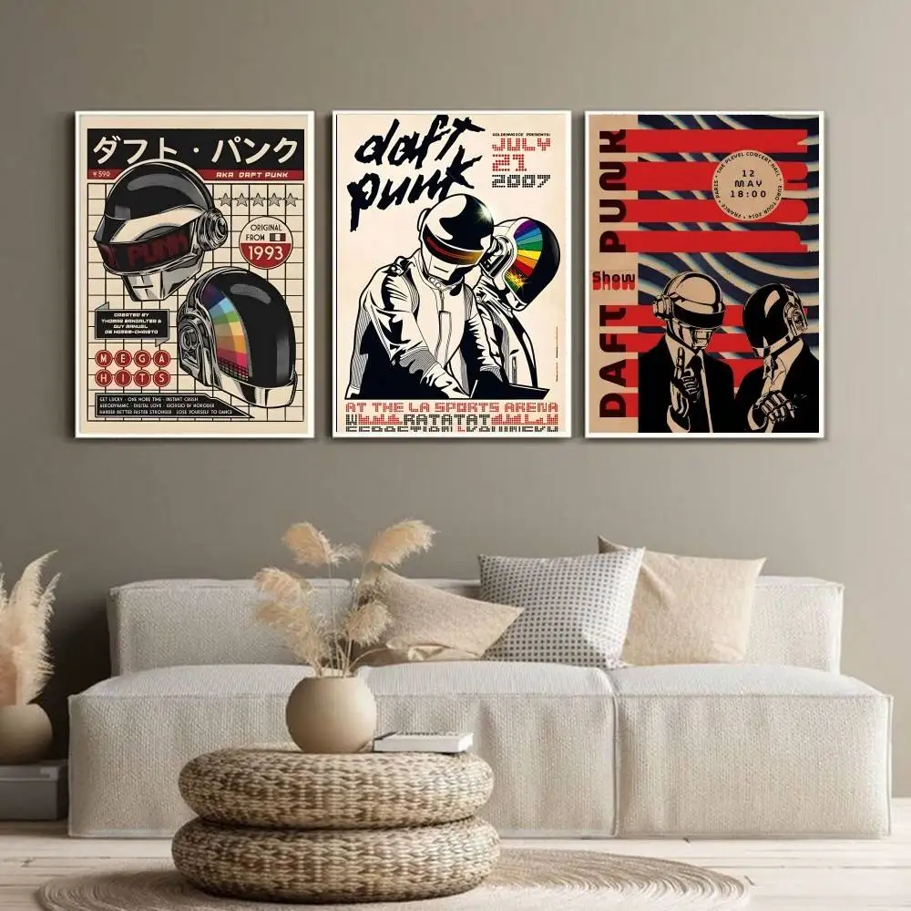 French Music Rock Band D-Daft Punk Poster High Quality Dorm Living