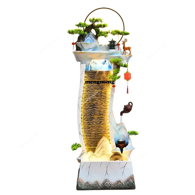 New Chinese Style Living Room TV Cabinet Flowing Display Corridor Screen Tea Pot Decoration