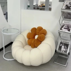 Home Armchair Nordic Sofa Pumpkin Furniture Living Room Furniture Lazy Tatami Minimalist Cute Leisure Single-Seat Sofa Chair