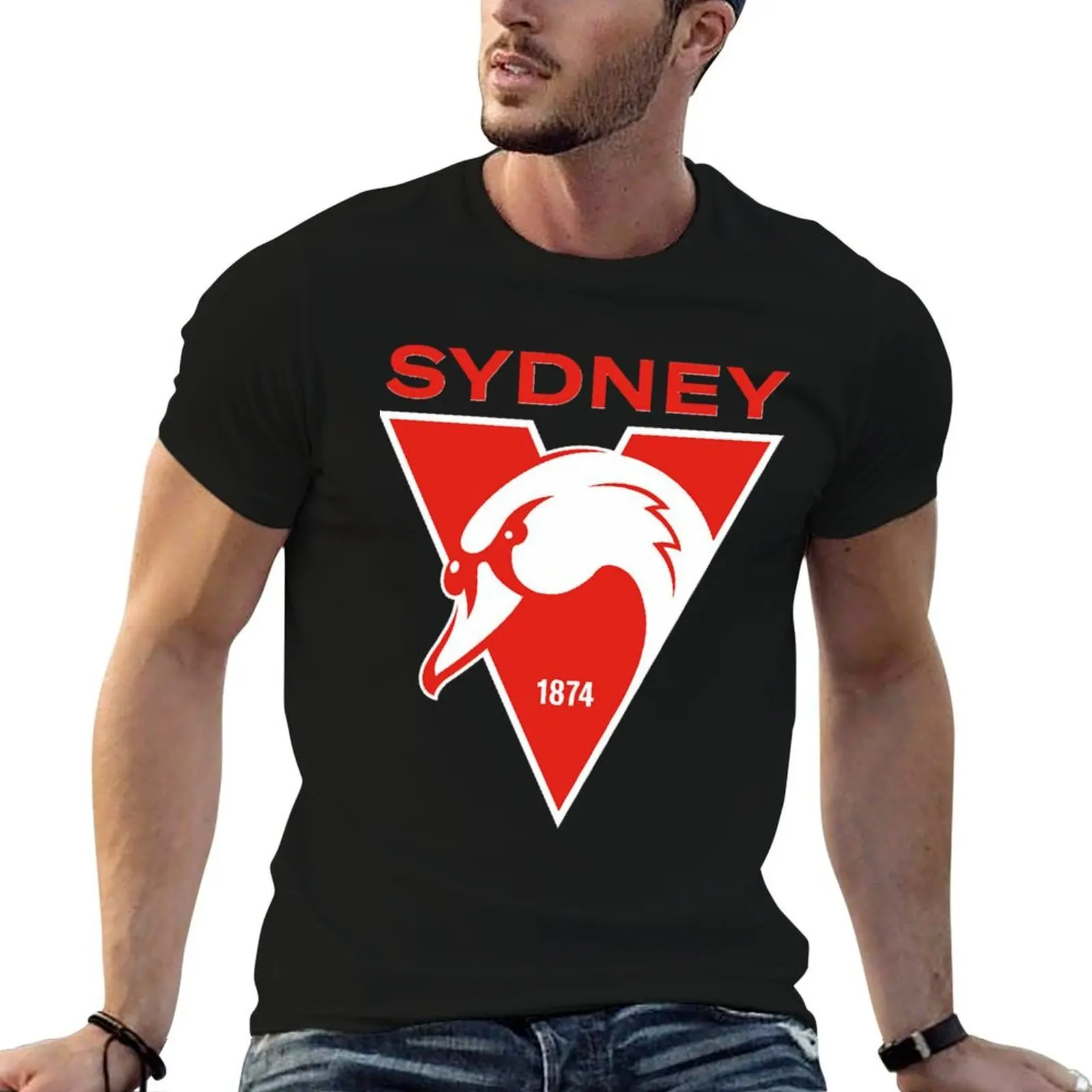 

graphic for Bloods shirts T-Shirt man the man vintage t shirts pack Swannies-\ts Swans Haughty Sydney white t for \t