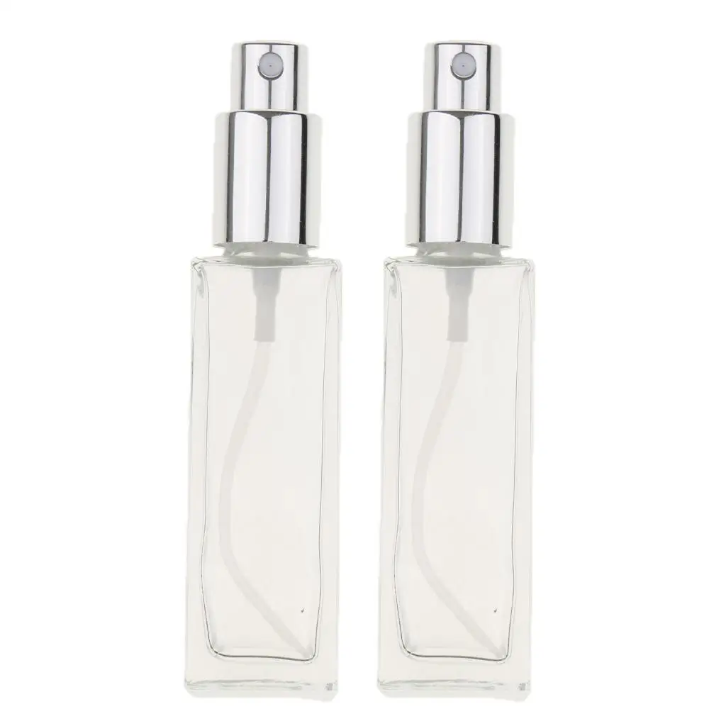 2Pcs 30ml Glass Perfume Empty Bottle Atomizer Pump Sprayer Refillable Travel