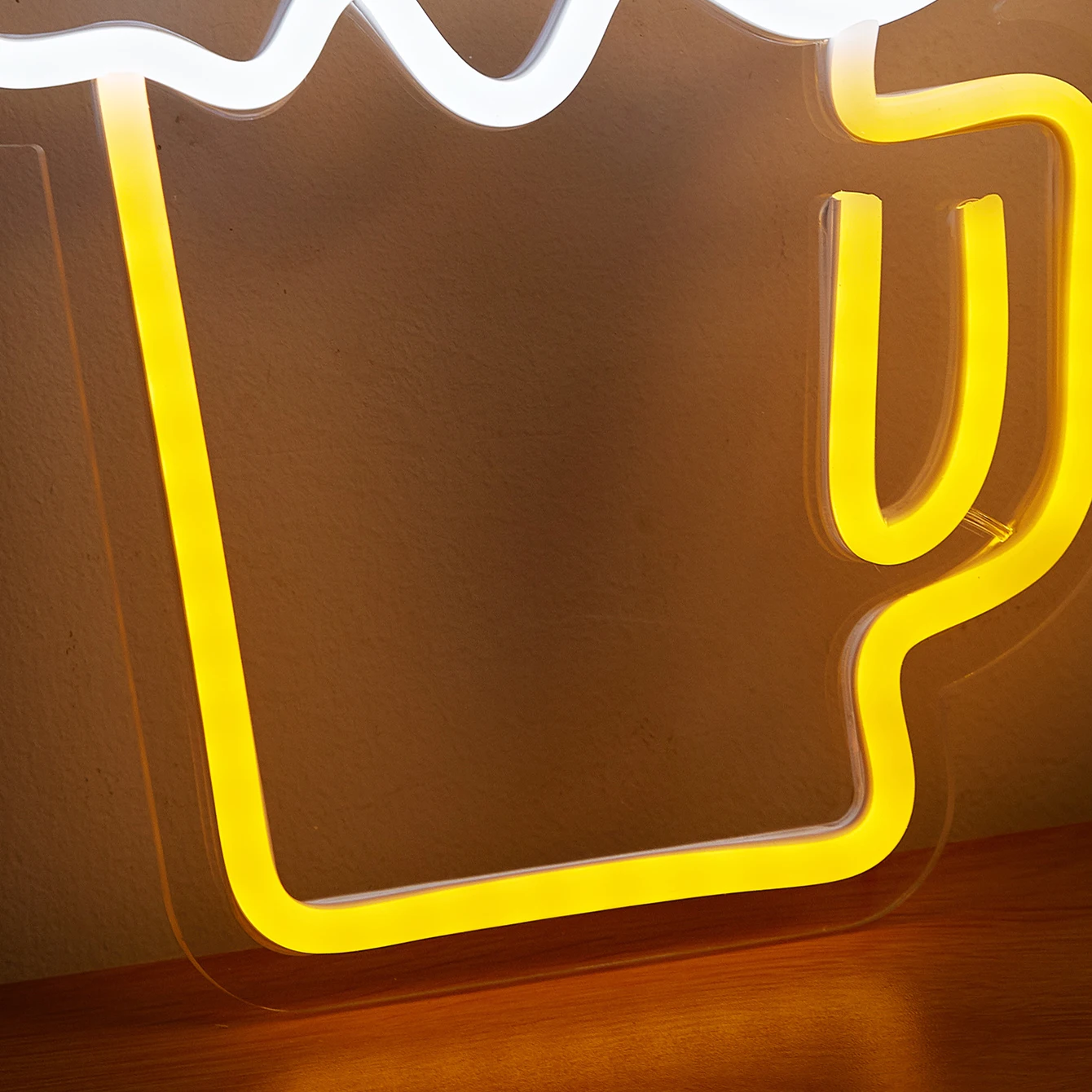 Chi-buy LED Neon Beer Cup USB Powered Neon Signs Night Light 3D Wall Art & Game Room Bedroom Living Room Decor Lamp Signs