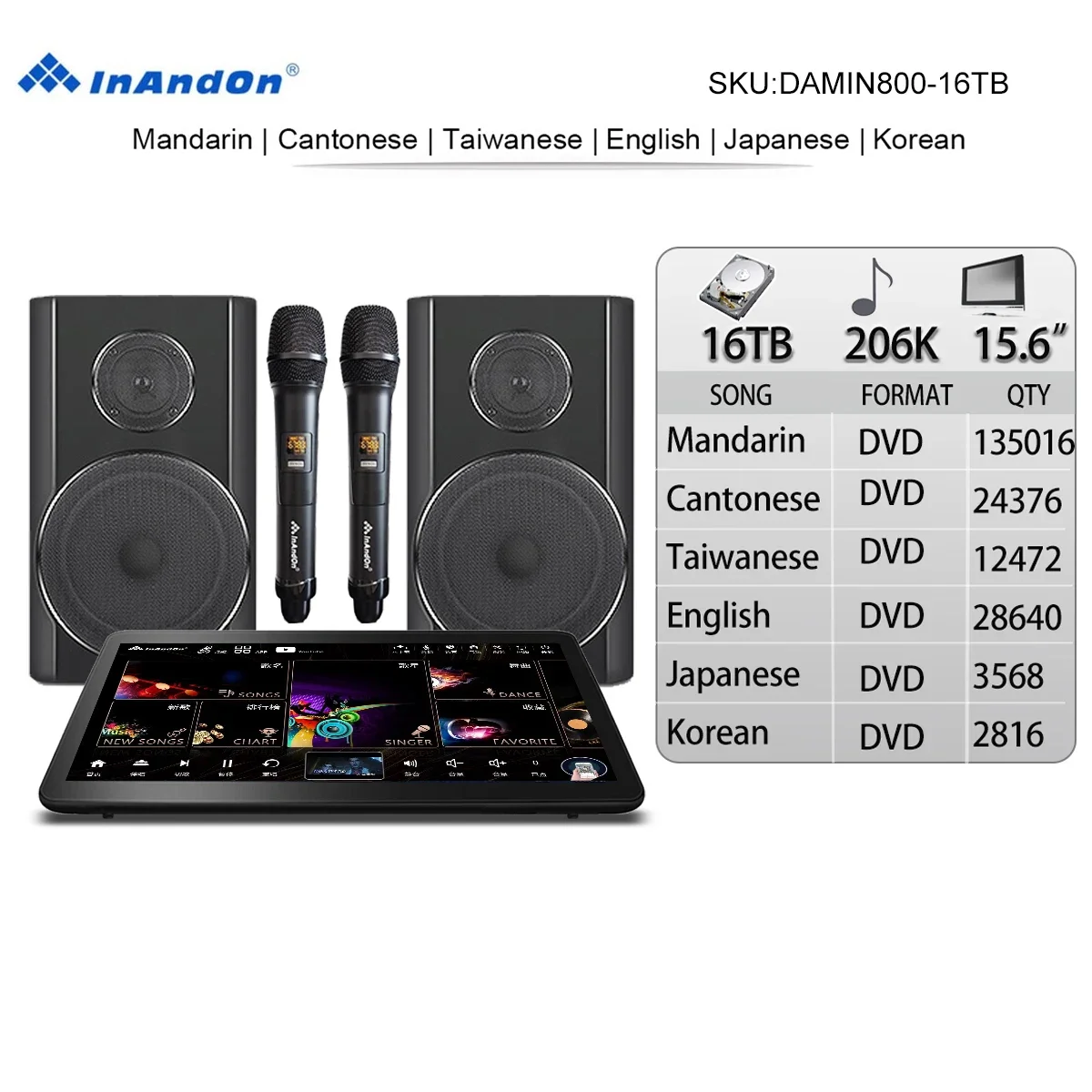 DAMIN800-16TB  15.6