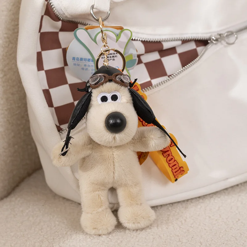 Anime Key Chain Gromit 12Cm Cartoon Plush Toy Backpack Pendant Decoration Keychain Kawaii Cute Key Chain Car Key Decoration Gift