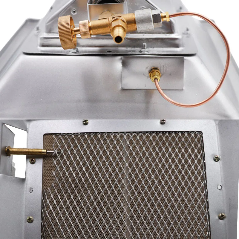 Sistema di riscaldamento per case di pollame Accensione manuale Pollo Gallina Riscaldatore per allevatrice a infrarossi a gas Riscaldatore per allevatrice per pulcini