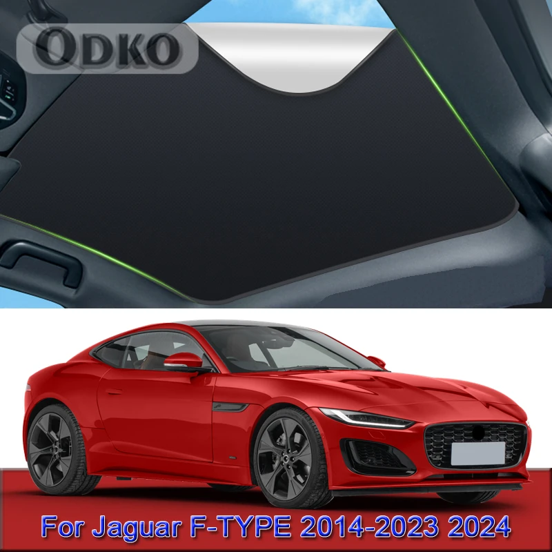 Car Electrostatic Adsorption Sunroof Sunshade Covers For Jaguar F-TYPE 2014-2023 2024 Heat Insulation Skylight Sticker Accessory