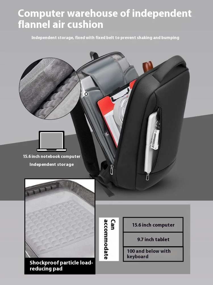 EURCOOL Waterproof Bag for Men 15.6 Inch Laptop Men Backpack Nylon Travel Male Laptop Backpack Usb Charging School Backpacks