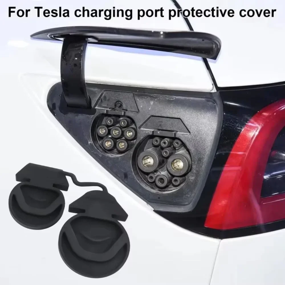 2024 Новая водонепроницаемая крышка порта зарядки для Tesla Model 3 Y, силиконовая защита для зарядного устройства, непромокаемая накладка, защитные фитинги