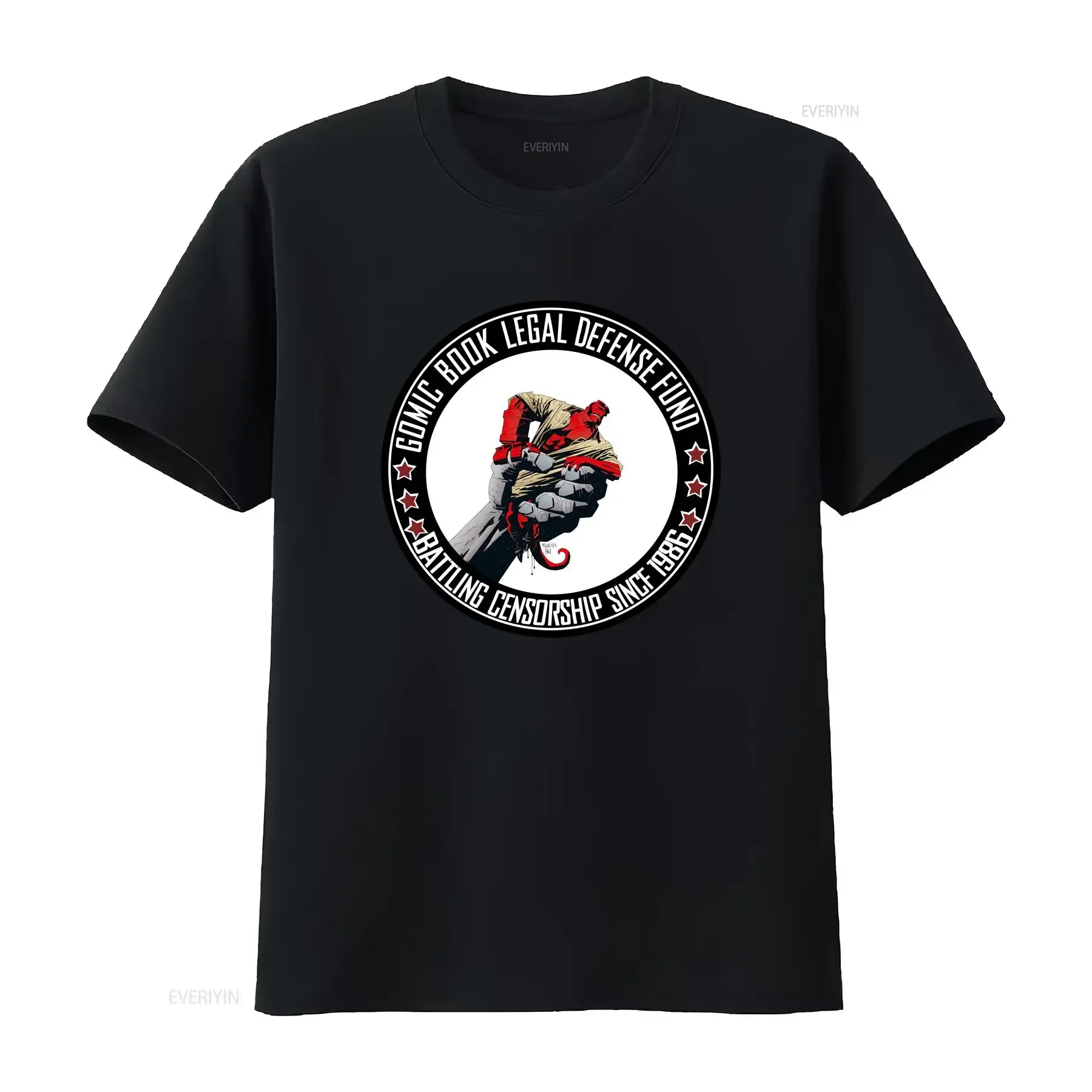 

RARE 2003 CBLDF Hellboy SMALL T Shirt Mignola comic book legal defense fund SDCC vintage Washed streetwear Breathable Unisex