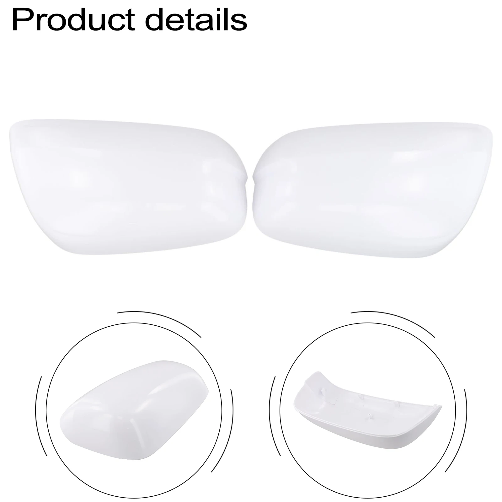 

For Honda For Jazz 2009-2013 Mirror Cover Right ABS Plastic Luxurious Stylish Rear View Mirror Cover Replacement