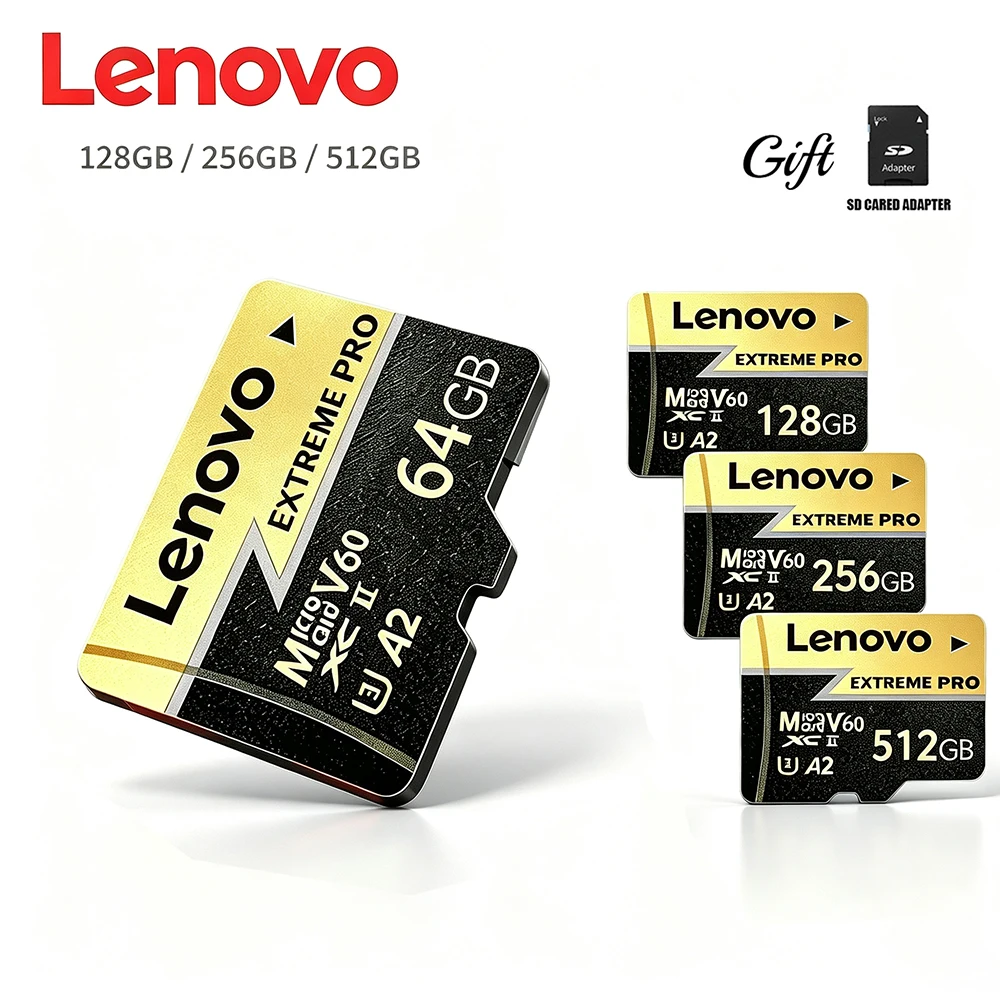 Lenovo High Quality SD Memory Card 128GB High Speed Micro TF SD Card 64GB Cartao De Memorias 512GB Data Storage For DJI Mavic