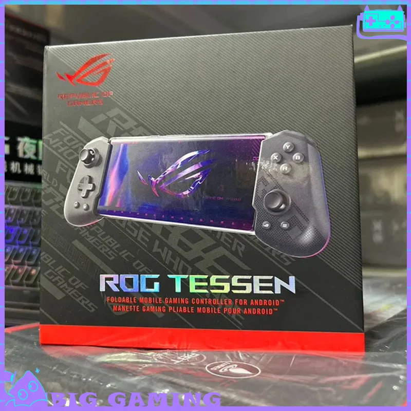ROG Tessen Mobile Controller Foldable USB-C Gamepad for Android Phone, 18W Pass-Through Charging, Programmable Rear Paddles