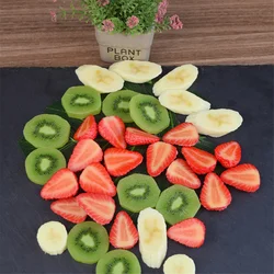 3PCS,Simulated Strawberry Slices,Banana Slices,Kiwi Slices,Decorative Props,Dessert Decor Props,Photography DIY Handmade Process